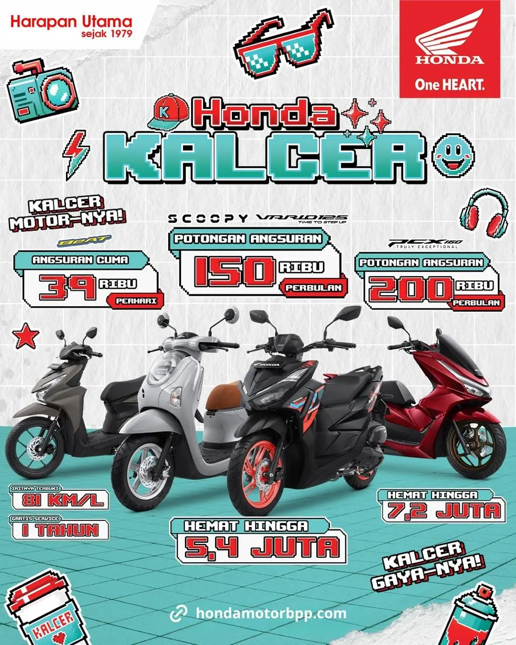 Promo Honda Beat Scoopy Vario 125 dan PCX 160 Balikpapan Bulan Juni 2026